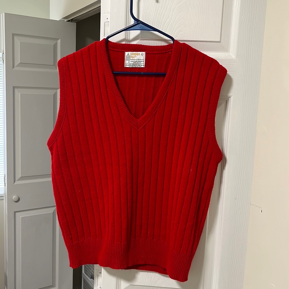 Vintage London fog red sweater vest